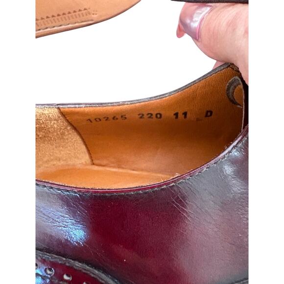 Salavatore Ferragamo Bordeaux Red Calf Cap Toe oxford work business  11 - Picture 9 of 11